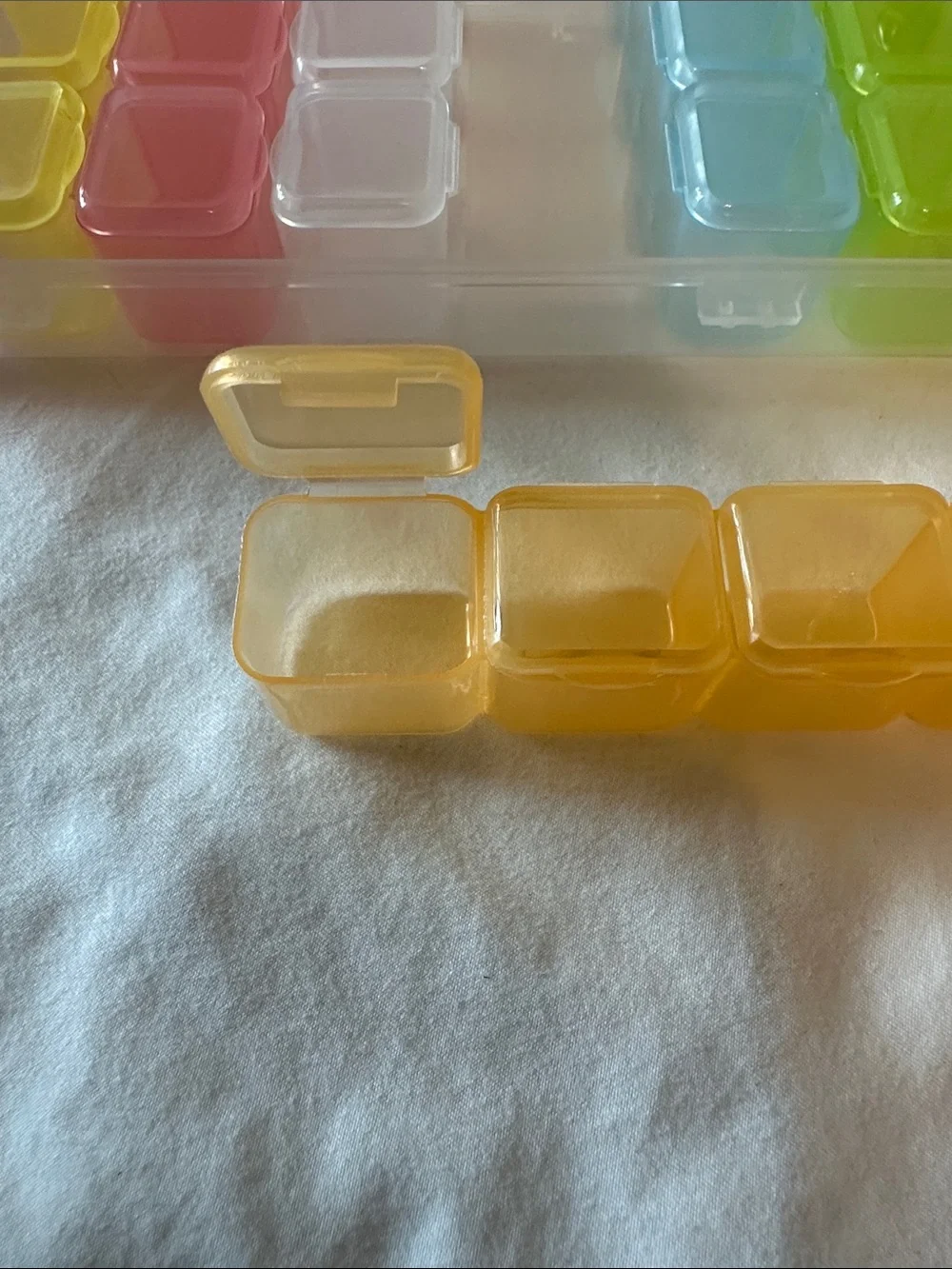 Organizer Box with Multicolor Removable Compartments
